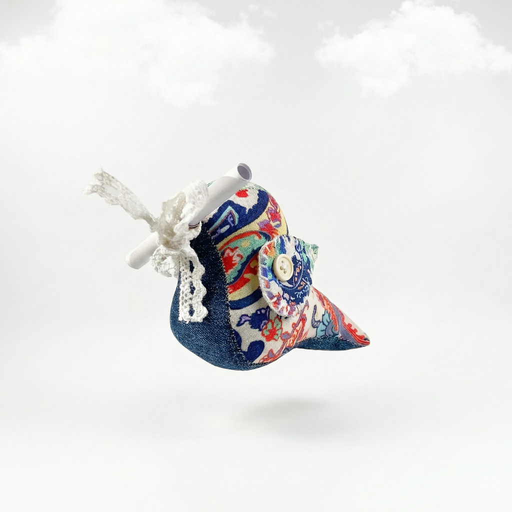 Messenger Bird – Der bunte Patchwork-Briefbote mit Magnet