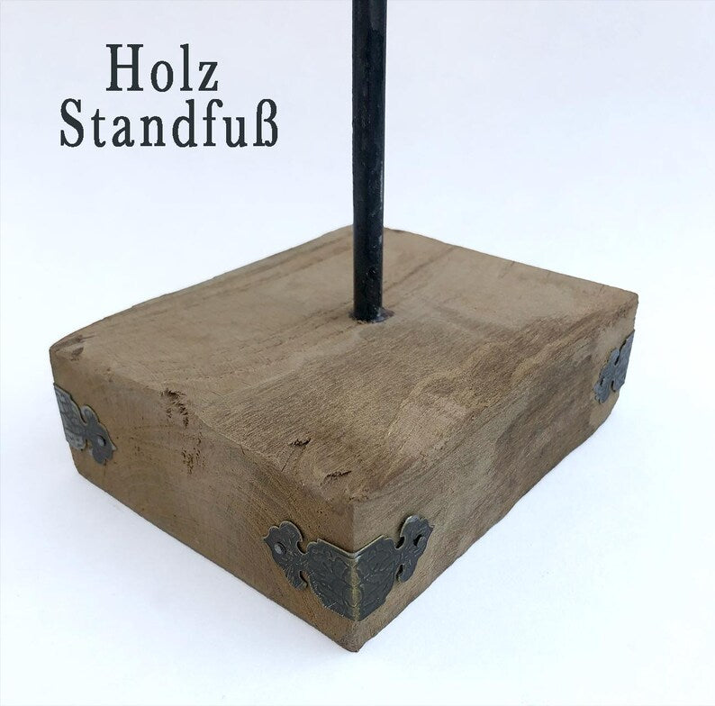 Teak Holz Herz „Der kleine Prinz“ mit Gravur, 30cm Unikat, Mond-Detail und Figuren, Wand- oder Standdeko, Gravur, Geschenkidee, Handmade