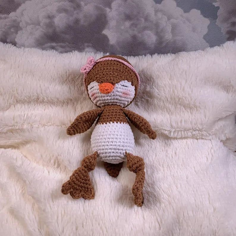Handgemachte Amigurumi Baby Entenküken, Häkelpuppe, Geschenk, nachhaltiges Spielzeug, Biobaumwolle