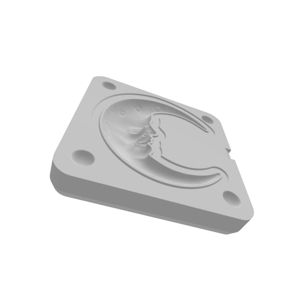 Zweiteilige 3D-Druckform in Halbmondform STL Datei.  Perfekt für lufttrocknenden/polymeren Ton Keramikarbeiten, FIMO