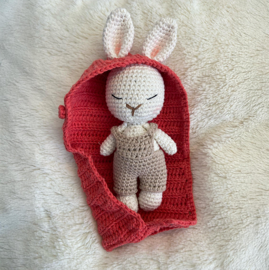 Amigurumi Häschen Bubu & Mumu  ist 18 cm groß. Bio-Baumwolle, Kuscheltier, Stofftier,Geschenk Babyspielzeug oder einfach süßer Begleiter.