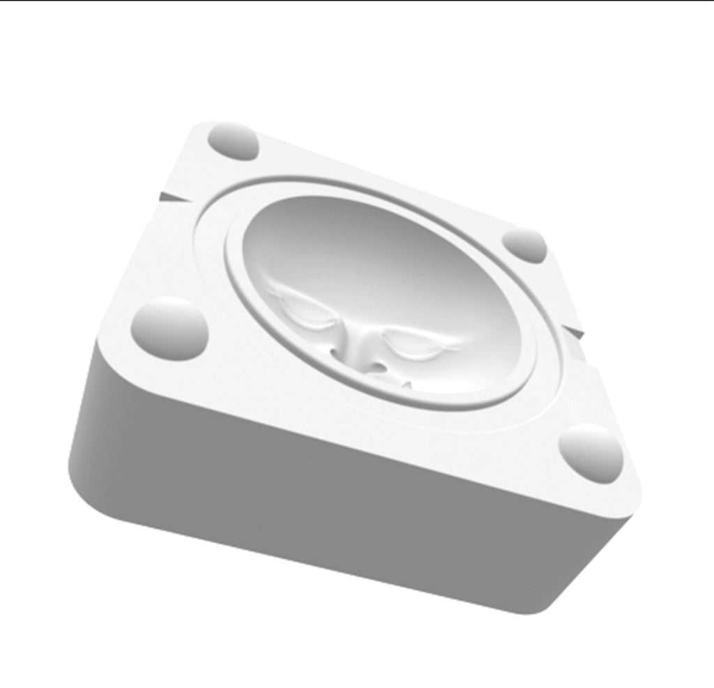 Digitale STL-Datei enthält eine zweiteilige 3D-Druckform mit einem detailreichen Vollmond-Gesicht – ideal für Ton-, Polymer Clay, usw