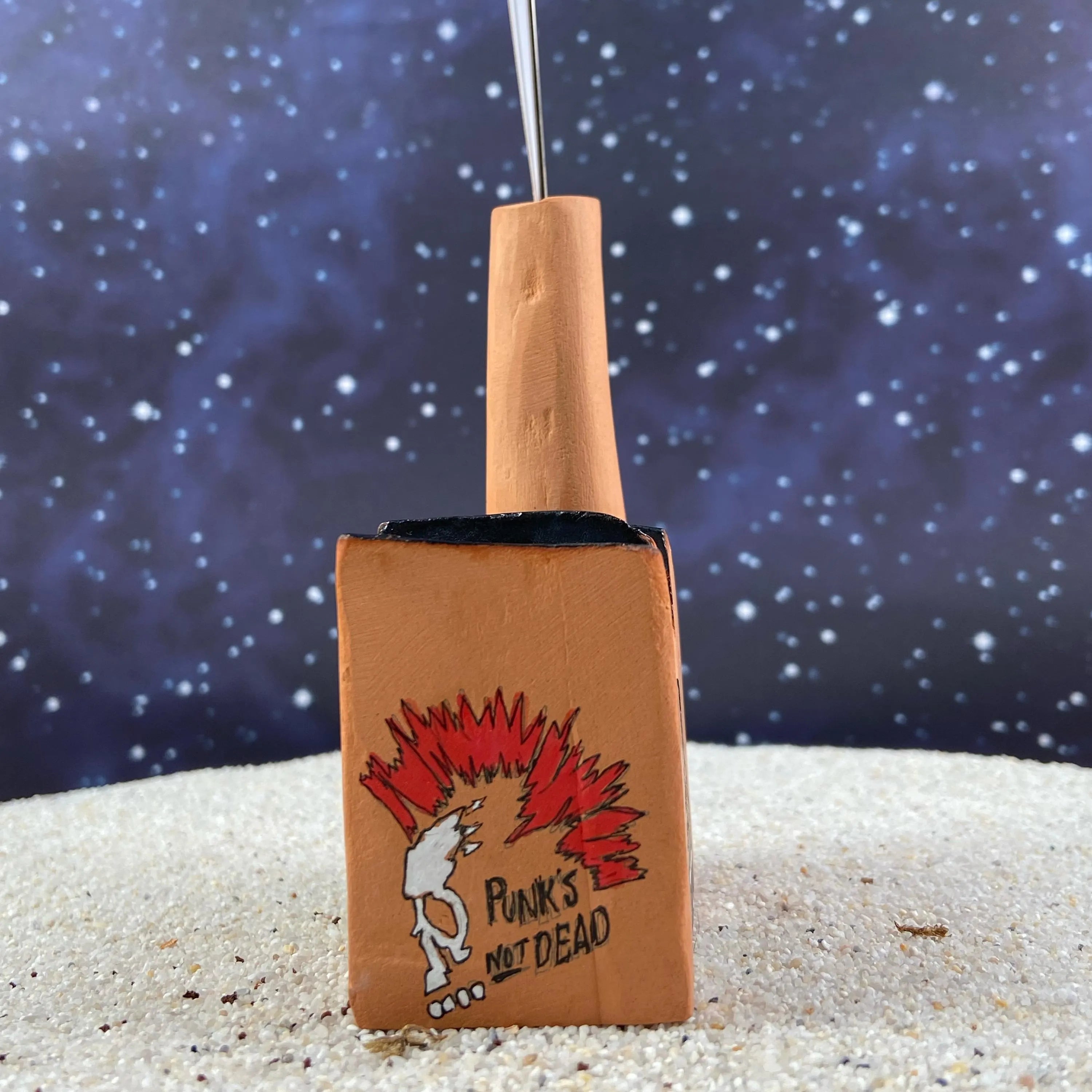 Handgemachte Keramikfabrik als Notizhalter – individuell bemalt - Graffiti