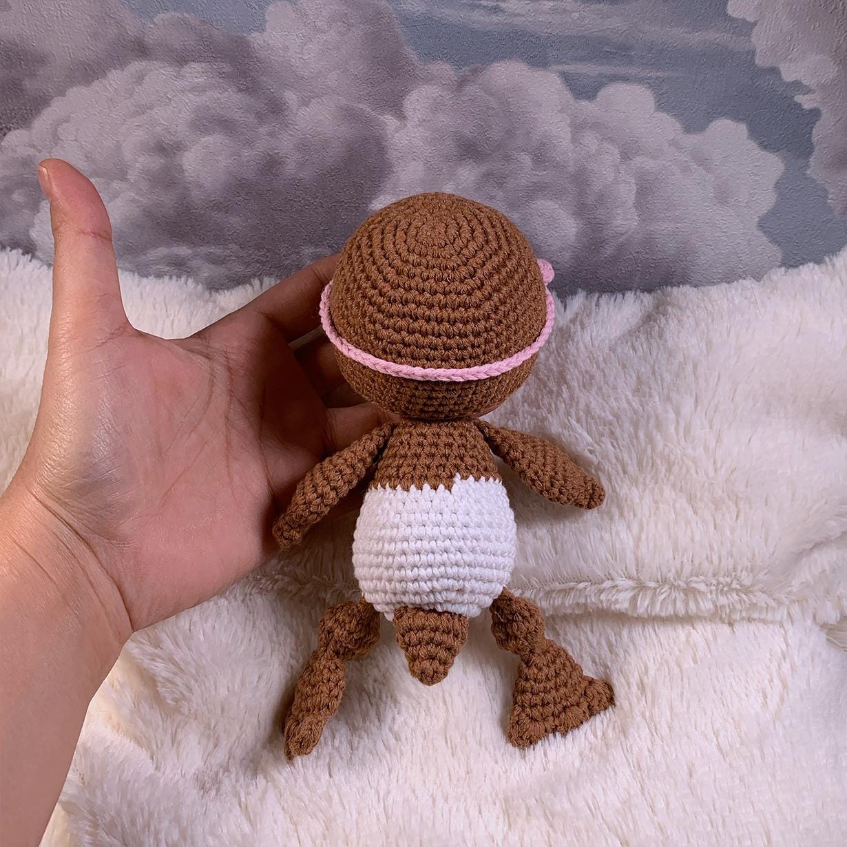 Handmade amigurumi baby duckling, crochet doll, gift, sustainable toy, organic cotton